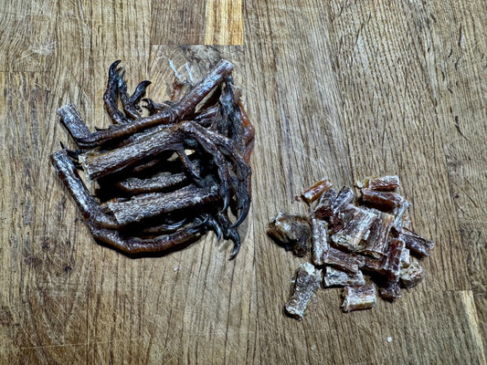 100% natural dehydrated Scottish Partridge feet