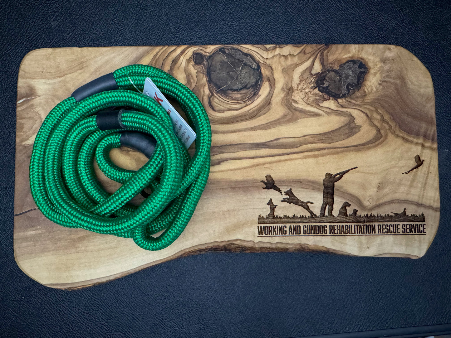 Braided lead with leather stopper (1.2m)