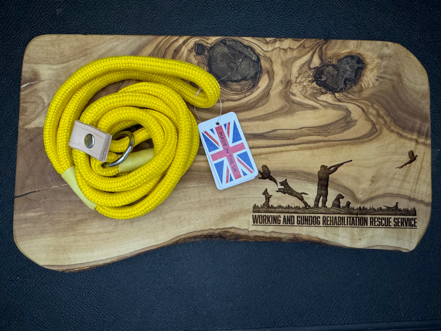 Braided lead with leather stopper (1.2m)