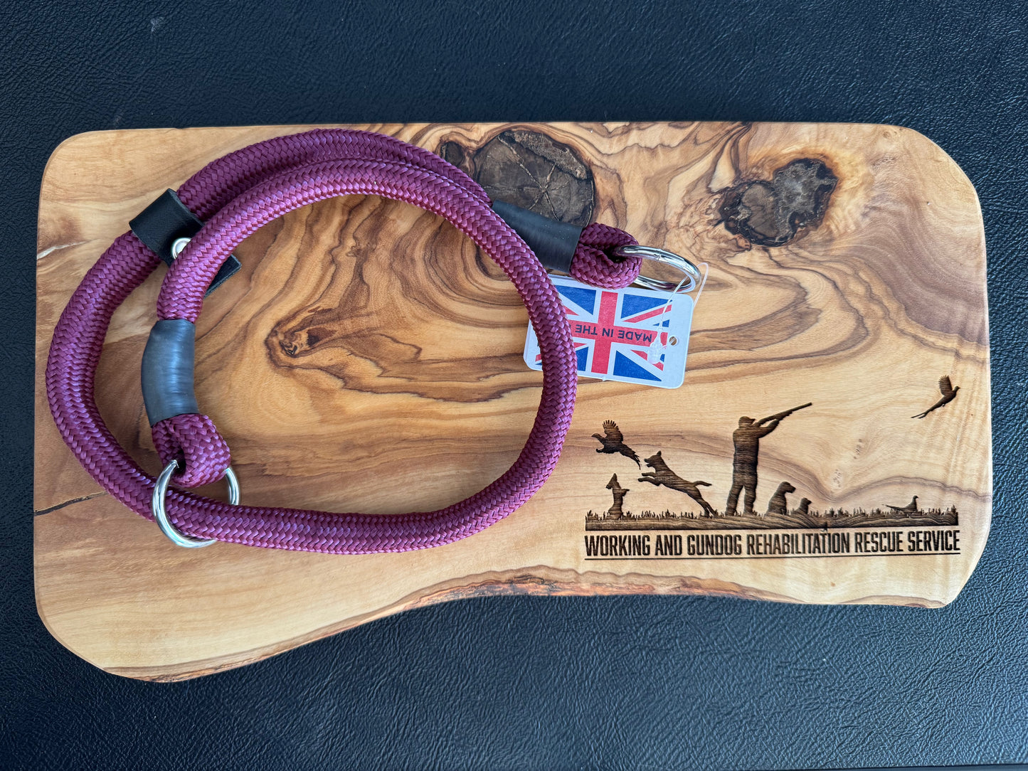 Braided collar with leather stopper (0.66m)