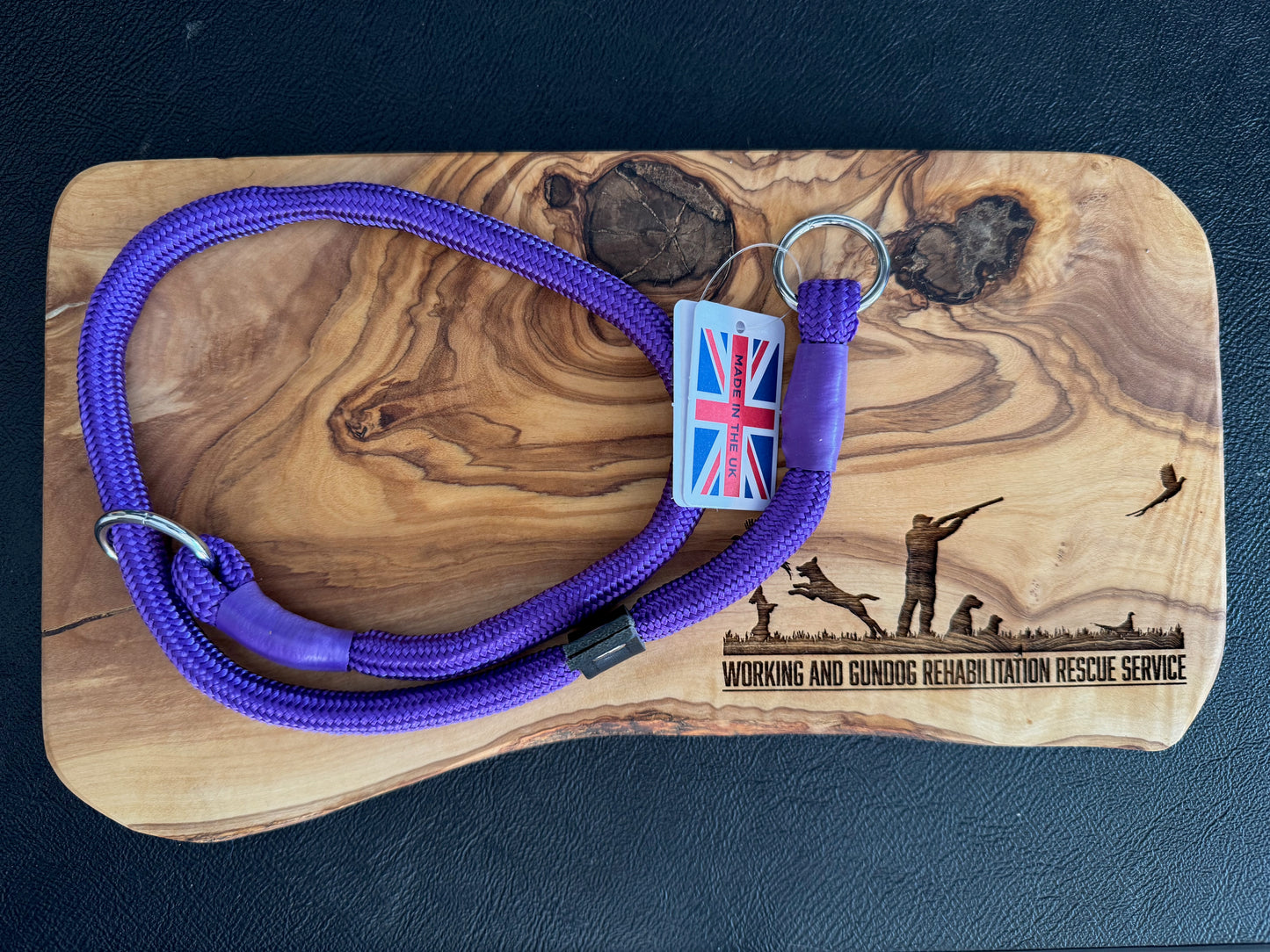 Braided collar with leather stopper (0.66m)