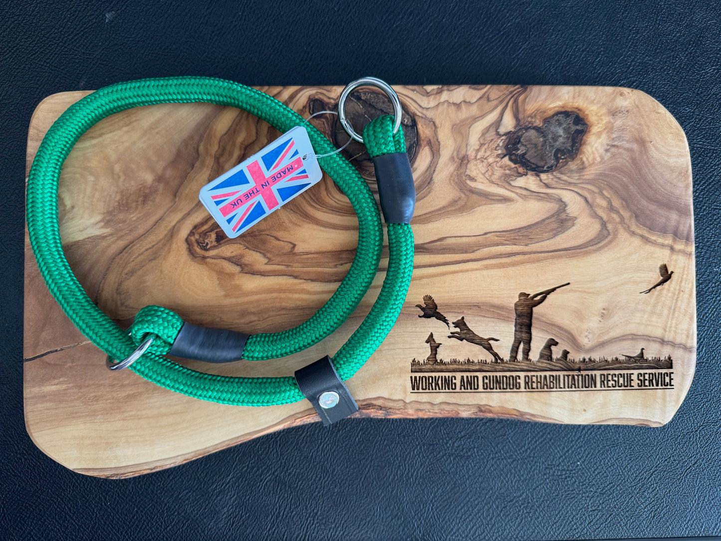 Braided collar with leather stopper (0.66m)