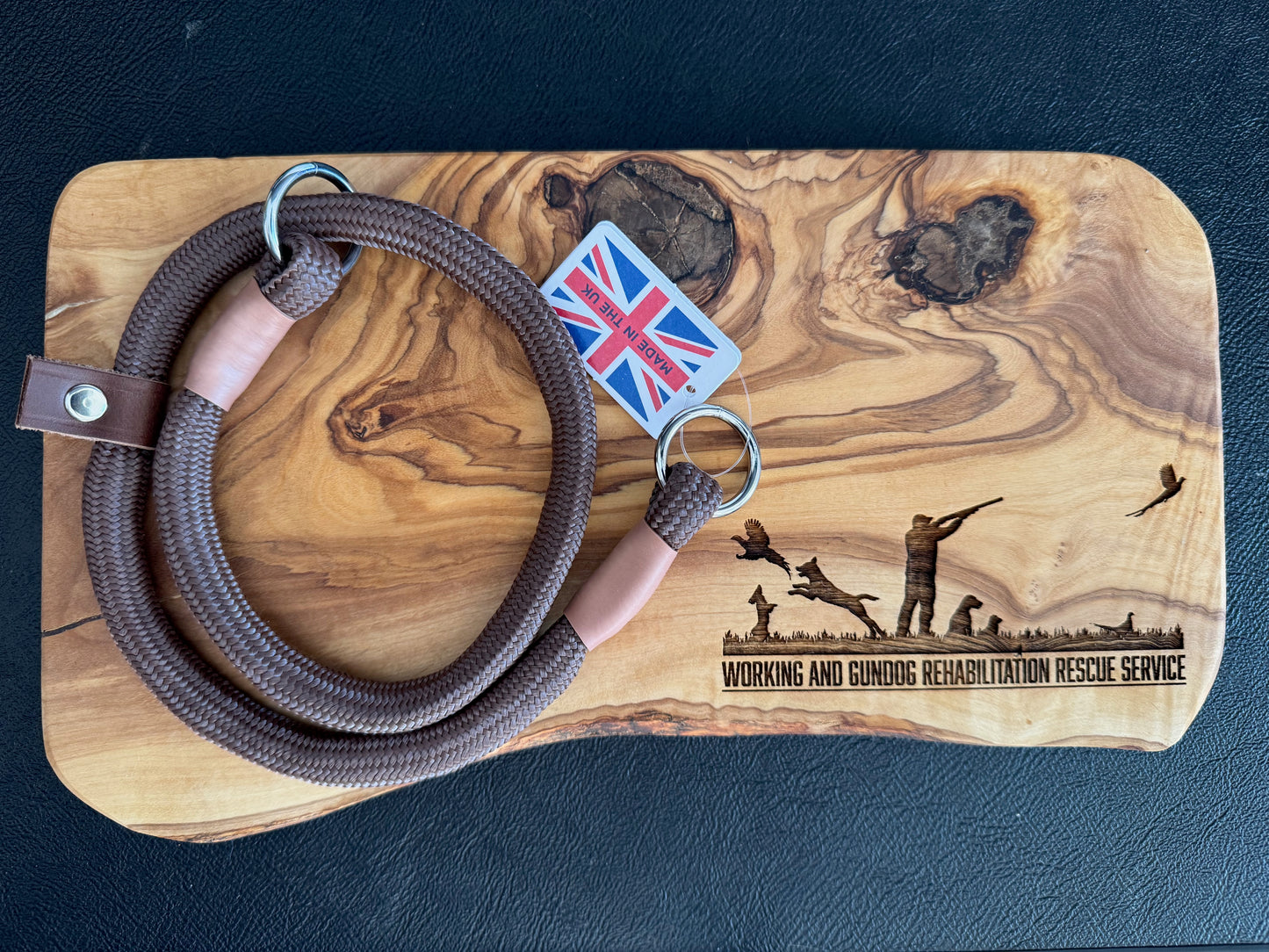 Braided collar with leather stopper (0.66m)