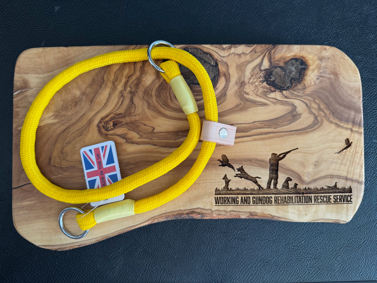 Braided collar with leather stopper (0.66m)