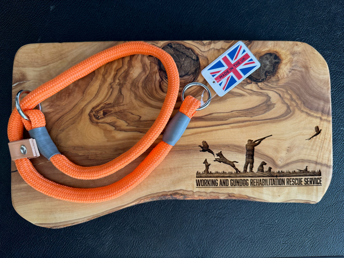 Braided collar with leather stopper (0.66m)