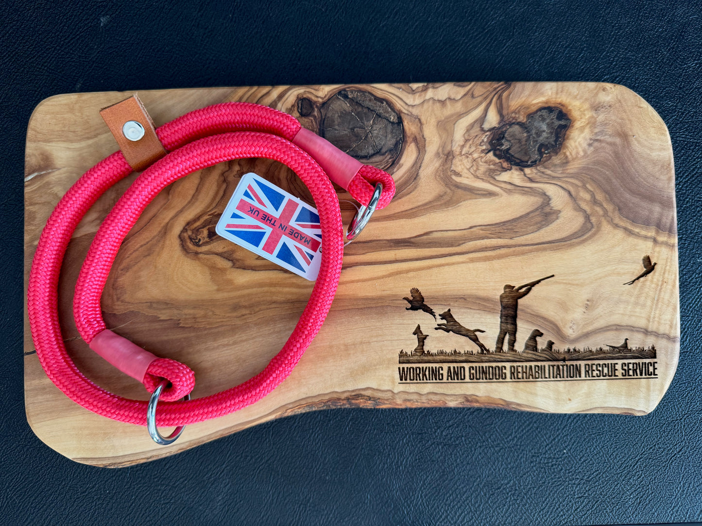 Braided collar with leather stopper (0.66m)