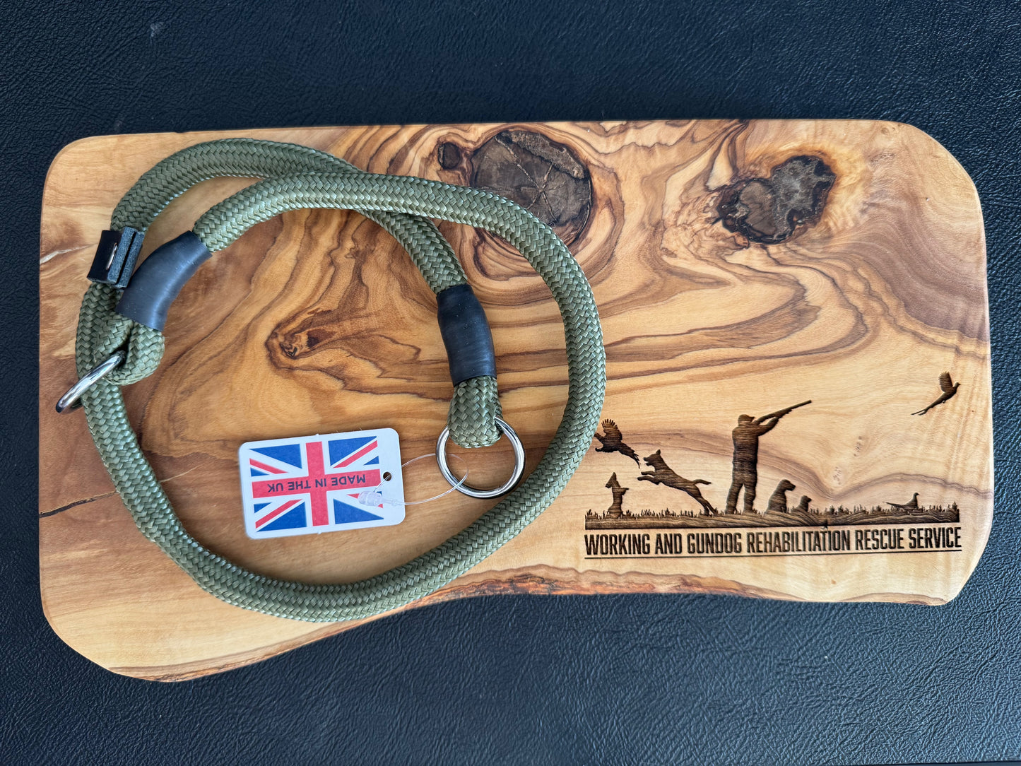 Braided collar with leather stopper (0.66m)