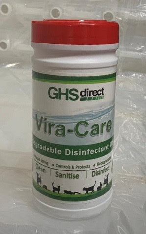 GHS direct Vira-care biodegradable disinfectant wipes