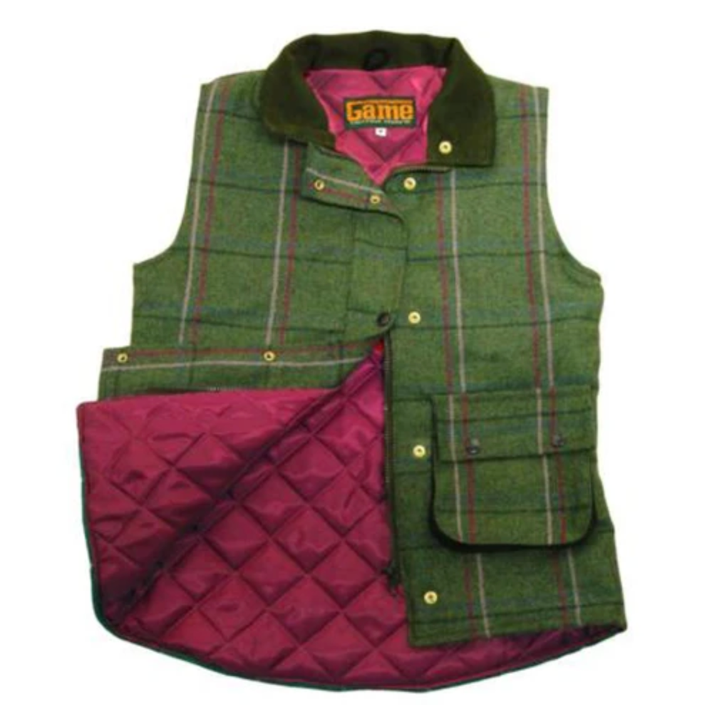 Ladies Game Ruby/Abby Tweed Gilet