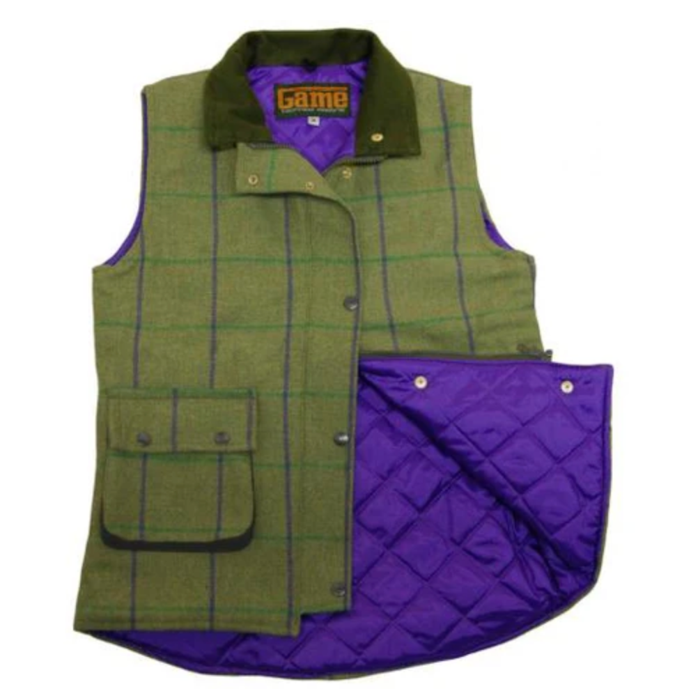 Ladies Game Ruby/Abby Tweed Gilet