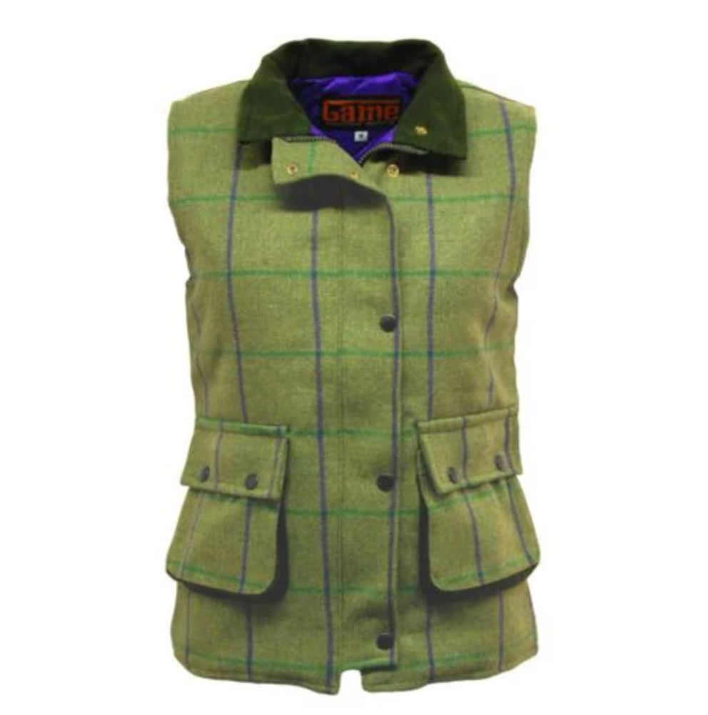 Ladies Game Ruby/Abby Tweed Gilet