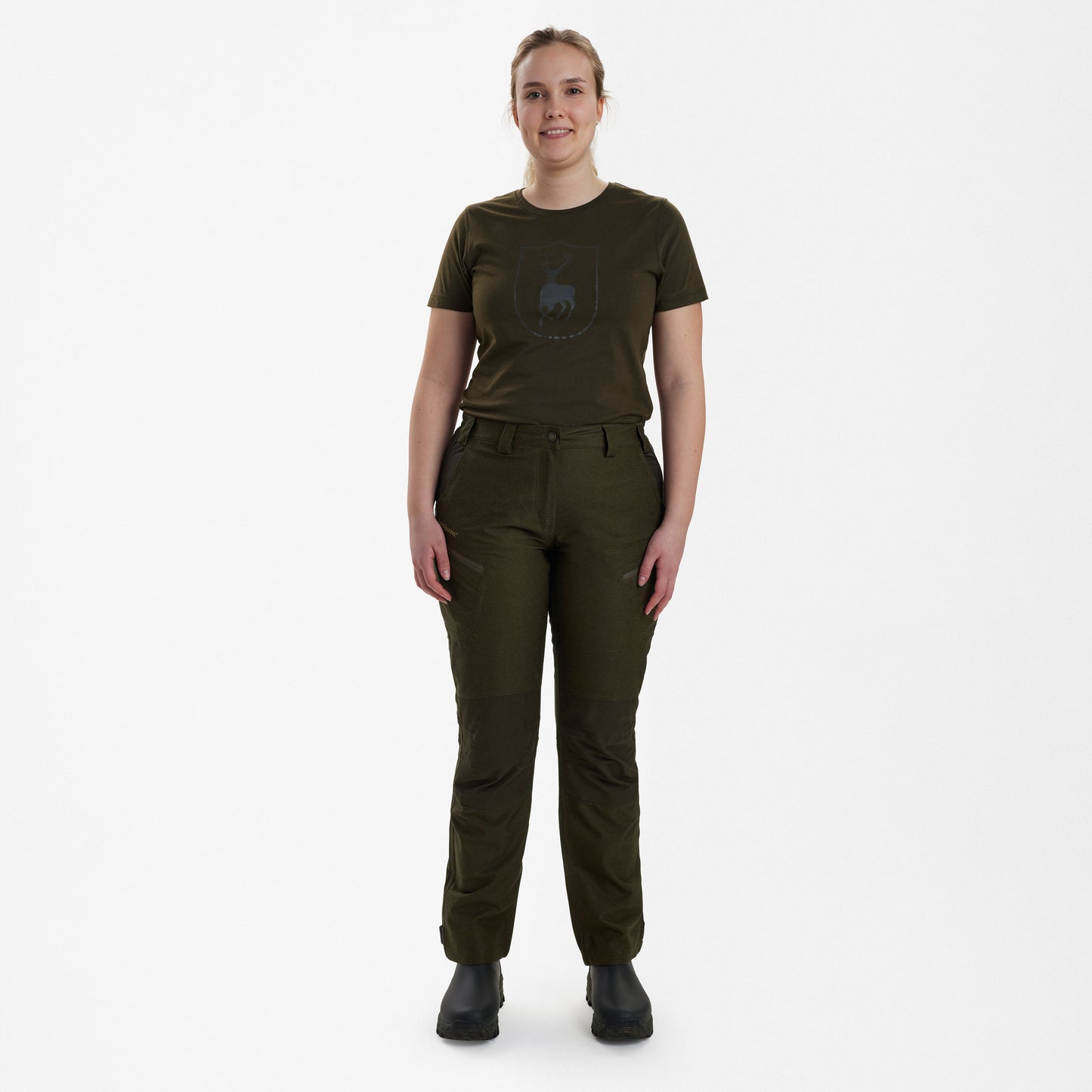 Deerhunter Ladies Chasse Trousers - Olive Night Melange